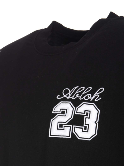 Shop Off-white 23 Logo Slim T-shirt In Negro