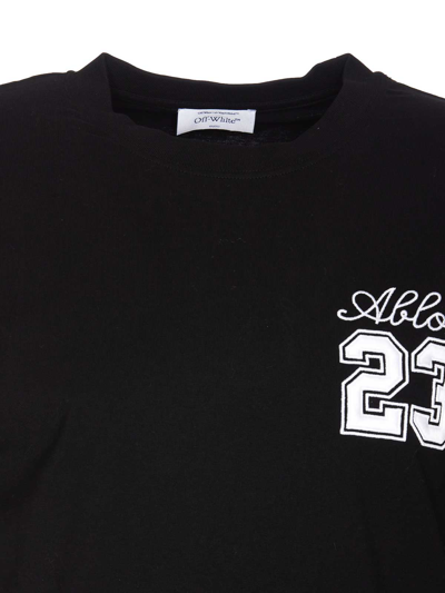 Shop Off-white 23 Logo Slim T-shirt In Negro