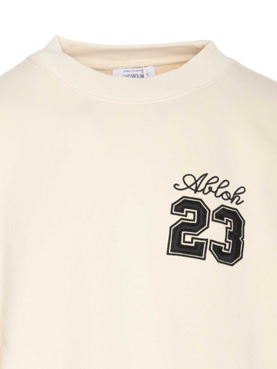 Shop Off-white 23 Logo Skate Sweatshirt In Negro