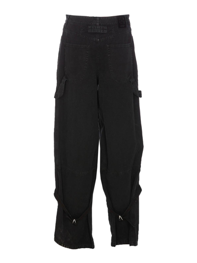 Off-white Carpenter Canvas Pants In Men In Black