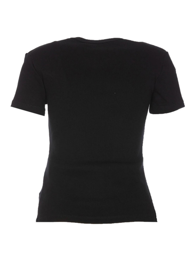 Off-white Off White Off Stamp Rib Basic Tee Black White In Black