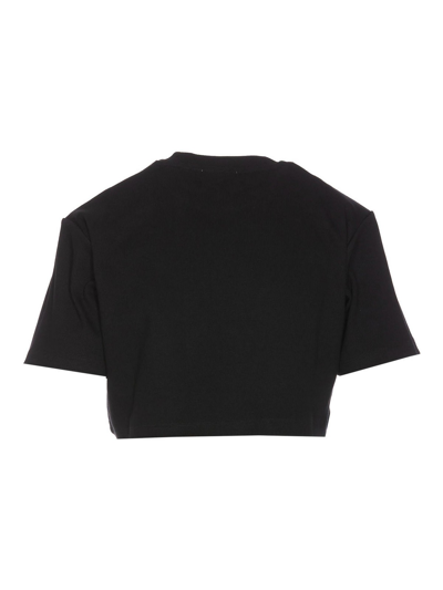 Shop Off-white Off Stamp Logo Cropped T-shirt In Negro