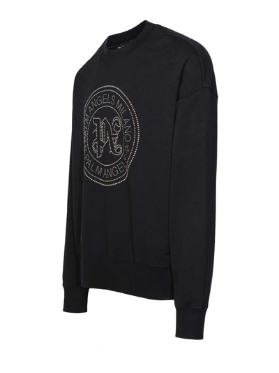 Shop Palm Angels Milan Stud Sweatshirt In Negro