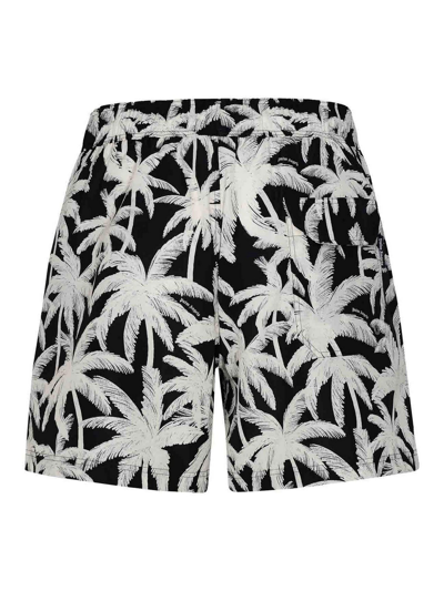 Shop Palm Angels Swim Shorts With Palms In Negro