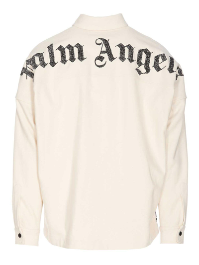 Shop Palm Angels Chaqueta Casual - Blanco In White