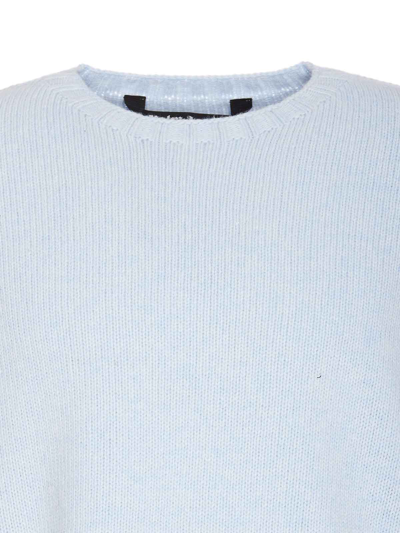 Shop Palm Angels Curved Logo Sweater In Blue