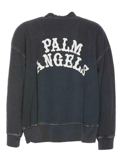 Shop Palm Angels Dice Game Back Logo Sweatshirt In Black
