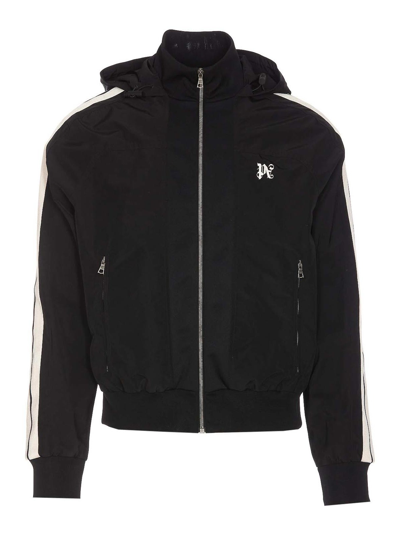 Shop Palm Angels Monogram Track Jacket In Black