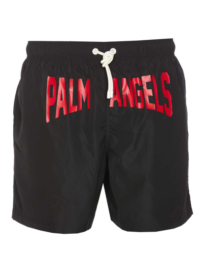 Shop Palm Angels Pa City Swimwear In Negro