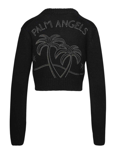 Shop Palm Angels Monogrammed T-shirt In Negro