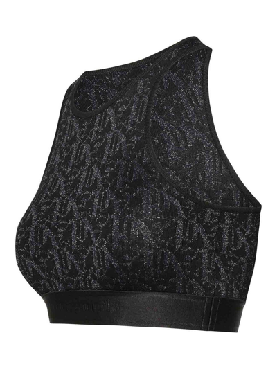 Shop Palm Angels Monogrammed Top In Negro
