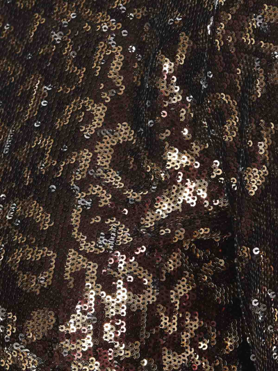 Palm Angels Women's Sequined Top | Size Medium | Pwab038 In Brown