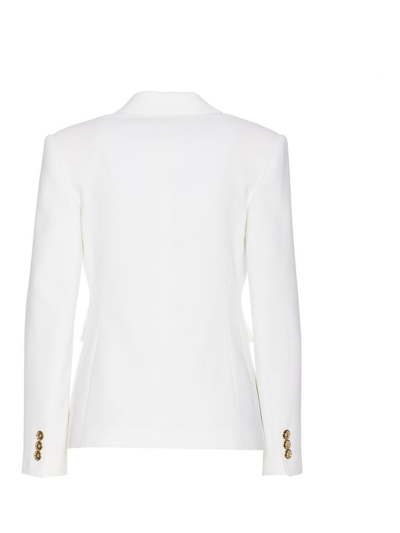 Pinko Peak-lapel Double-breasted Blazer In White