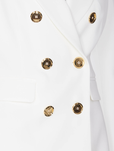 Pinko Peak-lapel Double-breasted Blazer In White
