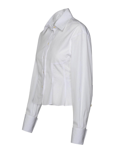 Shop Stella Mccartney Peplum Shirt In Blanco