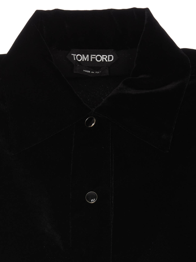 Shop Tom Ford Georgette Shirt In Negro