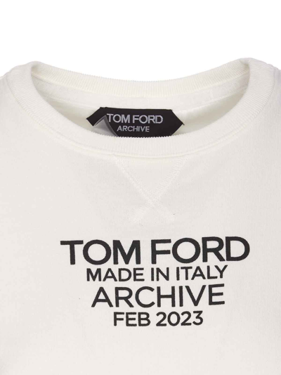 Shop Tom Ford Logo Top In White