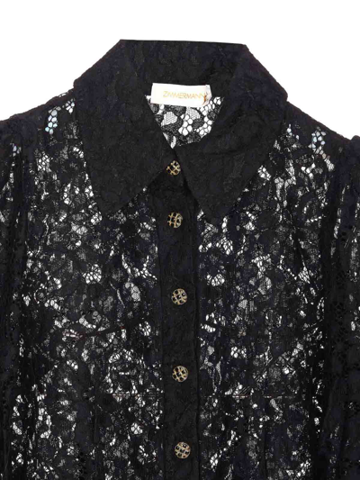Shop Zimmermann Matchmaker Laces Shirt In Negro