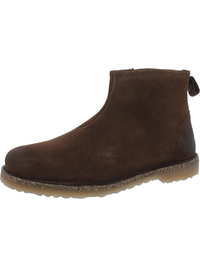 Shop Birkenstock Melrose Womens Suede Round Toe Ankle Boots In Brown