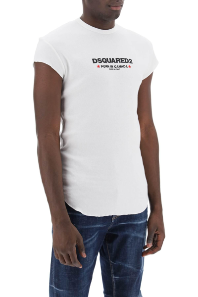 Shop Dsquared2 Choke Fit Ribbed T Shirt