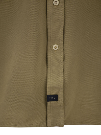 Fay Cotton French Collar Shirt