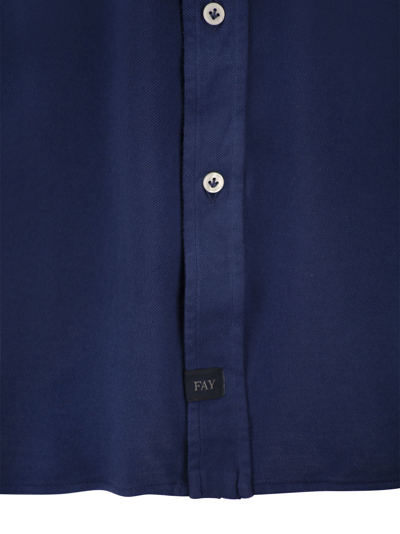 Shop Fay Cotton French Collar Shirt