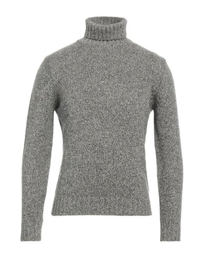 Shop Filippo De Laurentiis Man Turtleneck Grey Size 42 Cashmere, Merino Wool