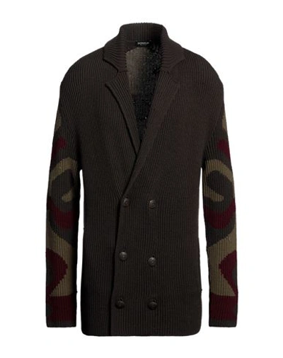 Shop Dondup Man Cardigan Dark Green Size 42 Wool, Acrylic, Mohair Wool
