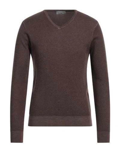 Shop Privati Man Sweater Brown Size S Merino Wool