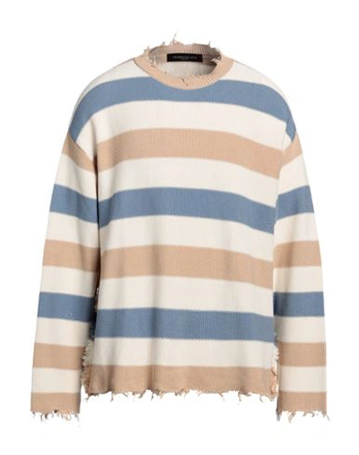 Federico Cina Man Sweater Beige Size Xl Cotton In Beige