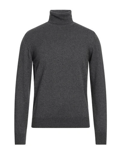 Shop Alpha Studio Man Turtleneck Lead Size 46 Cashmere In Grey