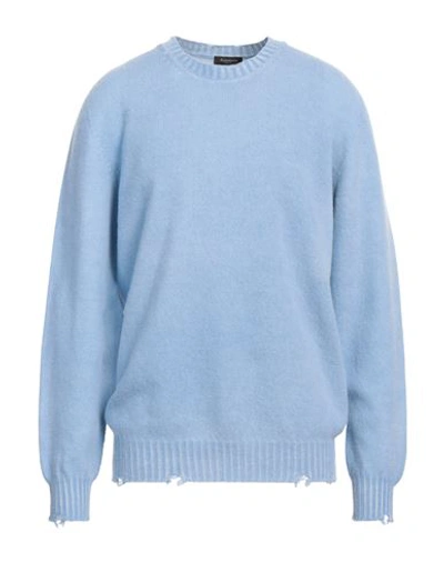 Shop Arovescio Man Sweater Sky Blue Size 46 Merino Wool, Cashmere