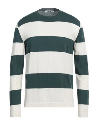Shop Grifoni Man Sweater Dark Green Size 40 Cotton