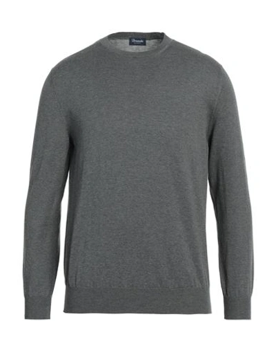 Shop Drumohr Man Sweater Grey Size 42 Cotton