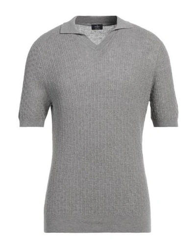 Shop Barba Napoli Man Sweater Dove Grey Size 40 Linen, Cotton