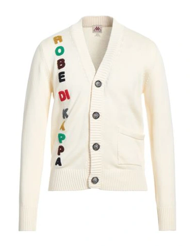 Shop Robe Di Kappa Man Cardigan Off White Size Xl Cotton