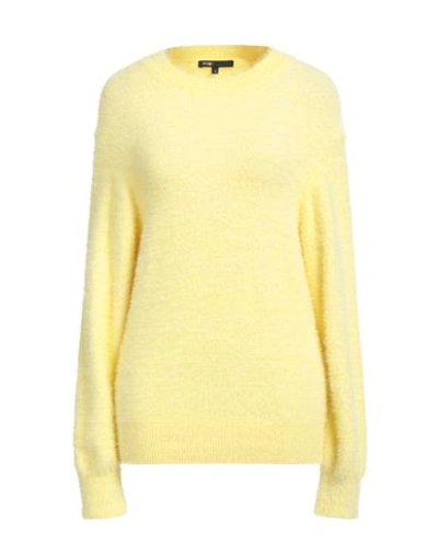 Shop Maje Woman Sweater Yellow Size 3 Polyamide, Elastane