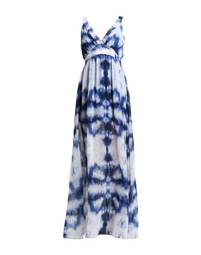 Shop Cristinaeffe Woman Maxi Dress Blue Size L Polyester