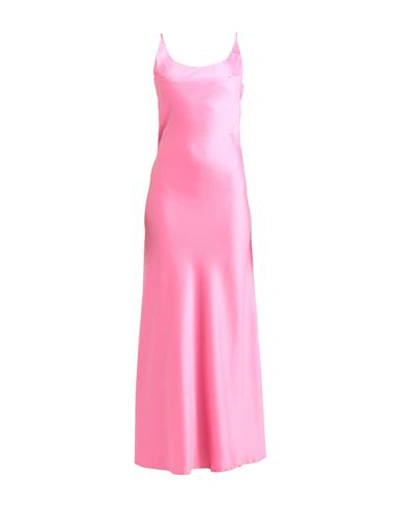 Shop Actualee Woman Maxi Dress Fuchsia Size 8 Polyester In Pink