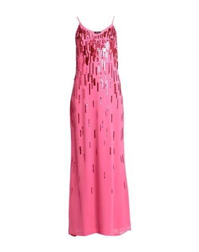 Shop Blumarine Woman Maxi Dress Fuchsia Size 10 Viscose In Pink