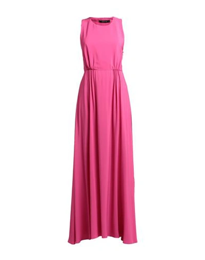 Shop Federica Tosi Woman Maxi Dress Magenta Size 12 Silk, Acetate