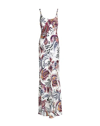 Shop Just Cavalli Woman Maxi Dress Ivory Size 8 Viscose In White