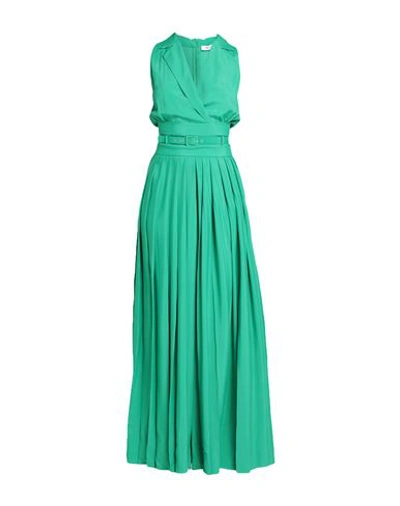 Simona Corsellini Woman Jumpsuit Green Size 4 Acetate, Silk In Green