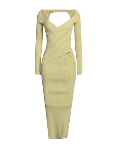 Shop Ssheena Woman Midi Dress Light Green Size M Viscose, Polyester