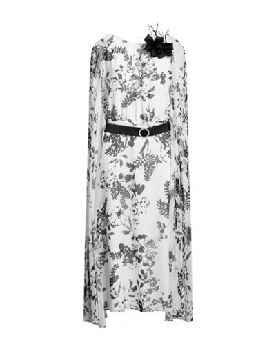 Shop Luis Civit Woman Midi Dress White Size 8 Polyester