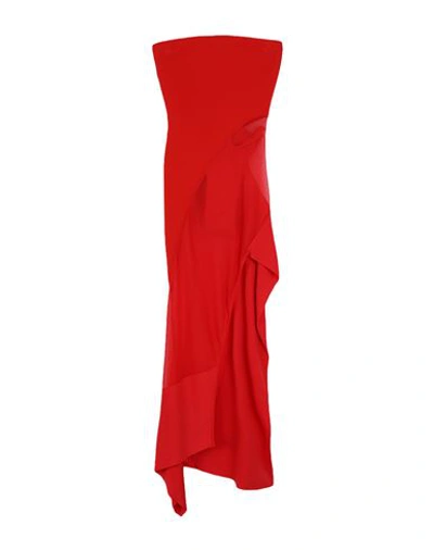 Shop Mugler Woman Mini Dress Red Size Xs Viscose, Polyamide, Polyester