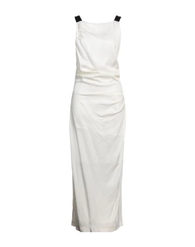 Shop Sophie And Lucie Woman Maxi Dress Ivory Size 8 Viscose In White