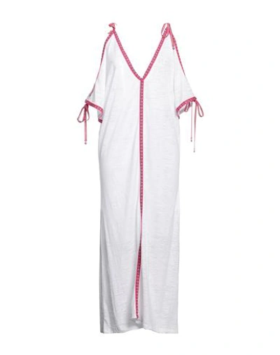 Shop Pitusa Woman Maxi Dress White Size Onesize Cotton, Polyester