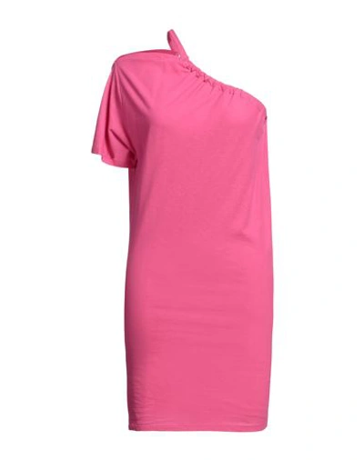 Shop Iro Woman Mini Dress Fuchsia Size M Cotton In Pink