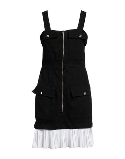 Shop Sandro Woman Mini Dress Black Size 10 Cotton, Polyamide, Elastane, Polyester